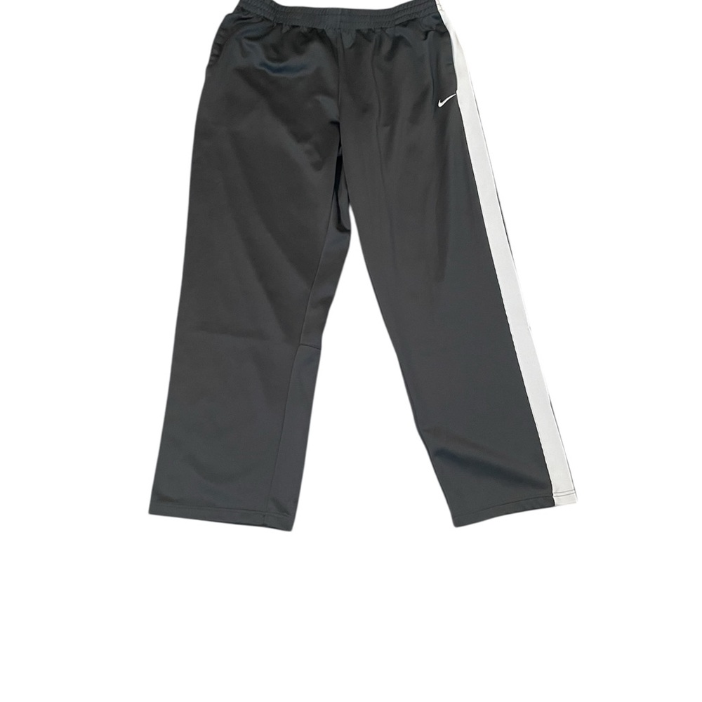 Nike Men's Gray Sweat Pants with White Stripe - Size XXL
